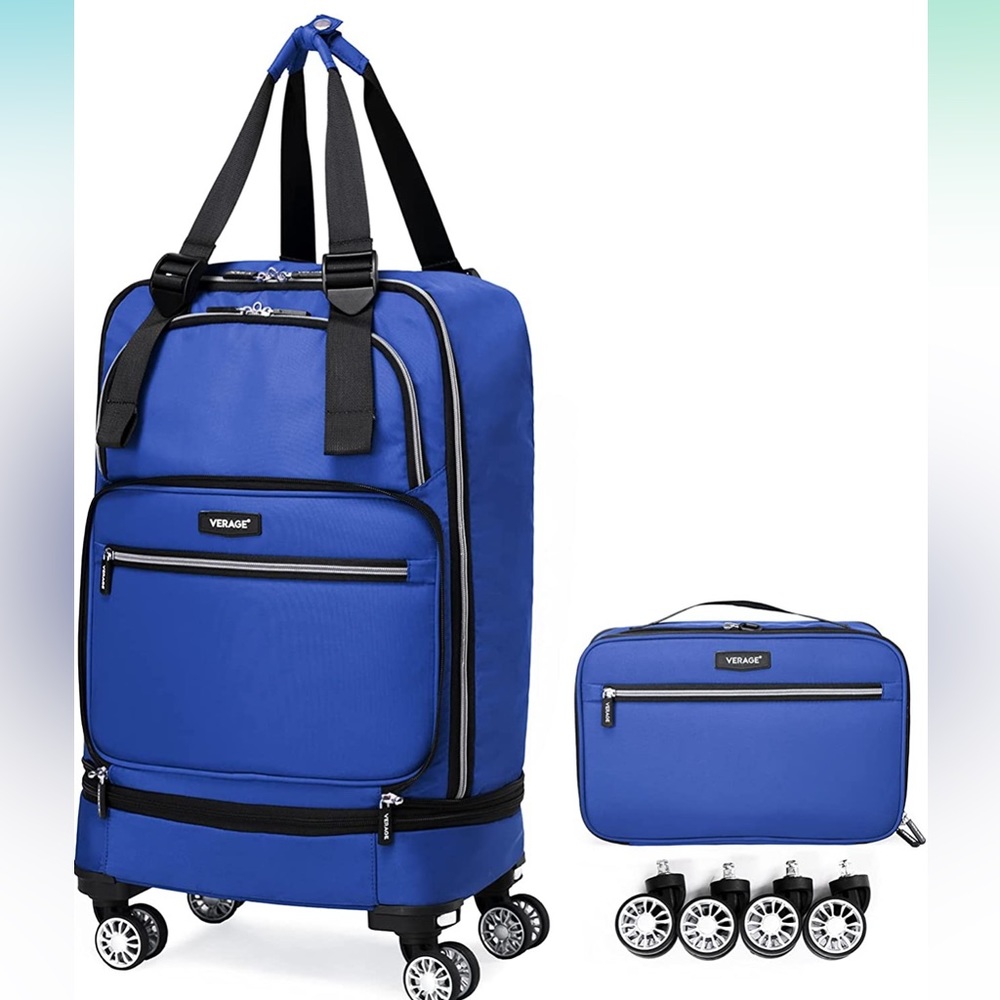 Expandable Luggage removable Spinner wheels, Collapsible 24-28” travel suitcase
